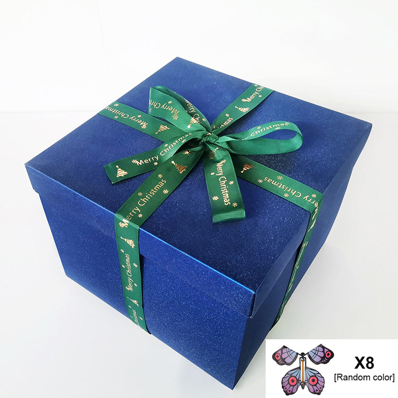 DIY Take action  Handmade Surprise Gift Box Explosion Butterfly Fairy Flying Toy Winding Rubber Band Toy