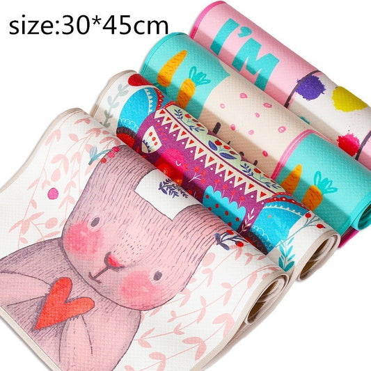 3 Layer Changing Pads Covers Breathable Baby Diapers Mattress Diapers for Newborns Cartoon Pattern Waterproof Changing Mat 30*45cm