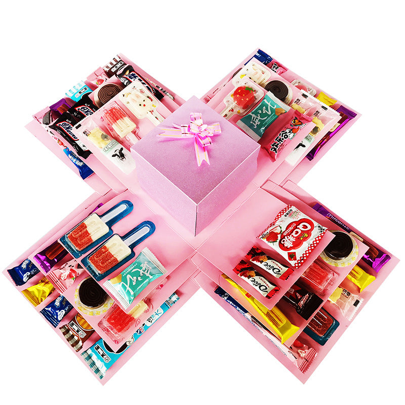 DIY Take action  Handmade Surprise Gift Box Explosion Butterfly Fairy Flying Toy Winding Rubber Band Toy