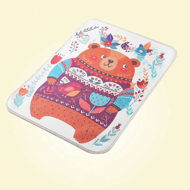 3 Layer Changing Pads Covers Breathable Baby Diapers Mattress Diapers for Newborns Cartoon Pattern Waterproof Changing Mat 30*45cm