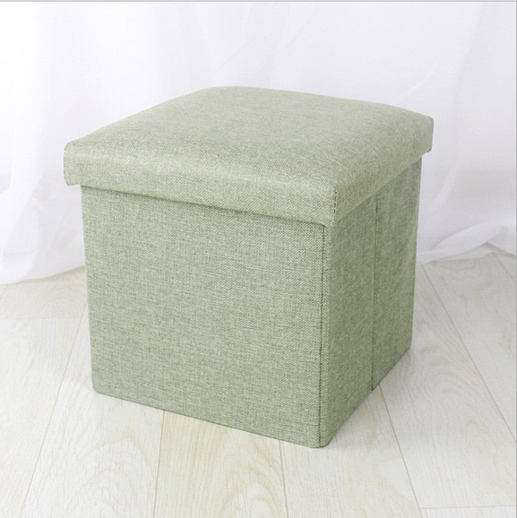 Simple Fabric Storage Storage Stool Folding Shoe Bench Footstool Can Sit With Lid Storage Box Stool 30*30*30cm/40*25*25cm