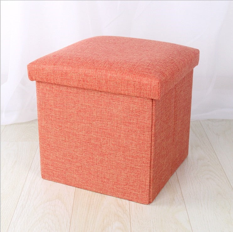 Simple Fabric Storage Storage Stool Folding Shoe Bench Footstool Can Sit With Lid Storage Box Stool 30*30*30cm/40*25*25cm