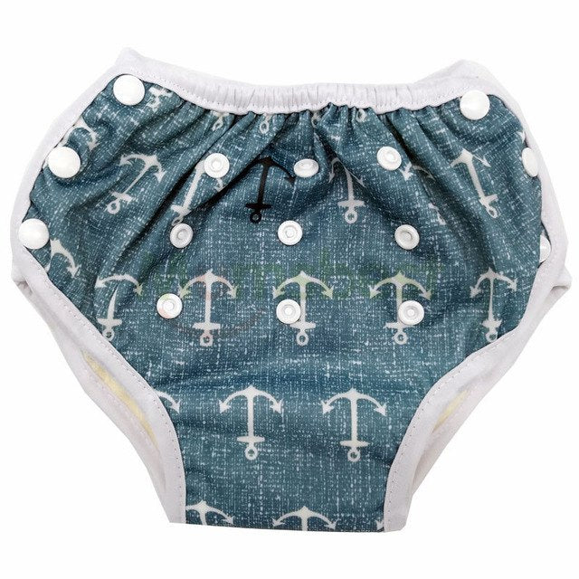 Baby AIO Training Pants Washable Baby Cloth Nappy With Cotton Insert Reusable Cloth Diapers For 10-18kg Babies