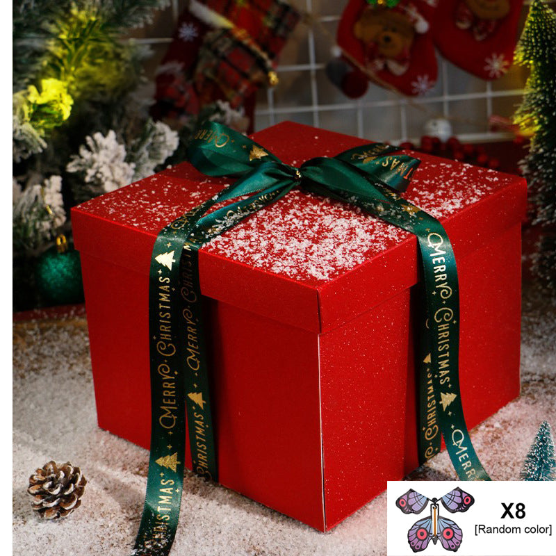 DIY Take action  Handmade Surprise Gift Box Explosion Butterfly Fairy Flying Toy Winding Rubber Band Toy